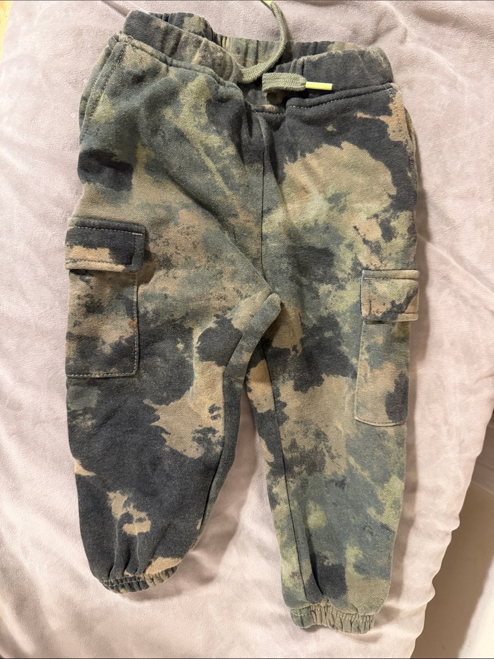 Old Navy Tie-Dye Cargo Joggers - Green & Black